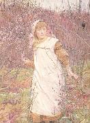 Lionel Percy Smythe,RA,RWS Springtime (mk46) oil on canvas